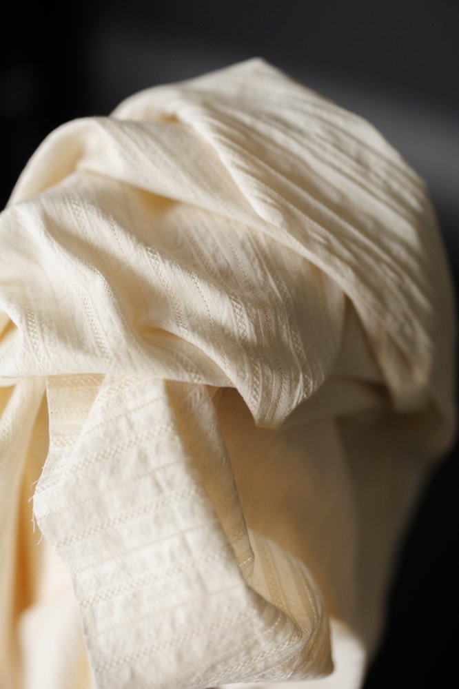 Japanese Cotton - Dash/Cross White