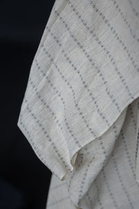 Extra Weft Handwoven Cotton - Salt Tracks