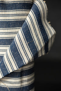 blue stripy jute runner