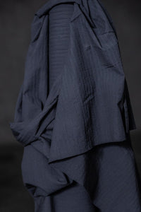 Organic Cotton Seersucker Stripe - Galaxy