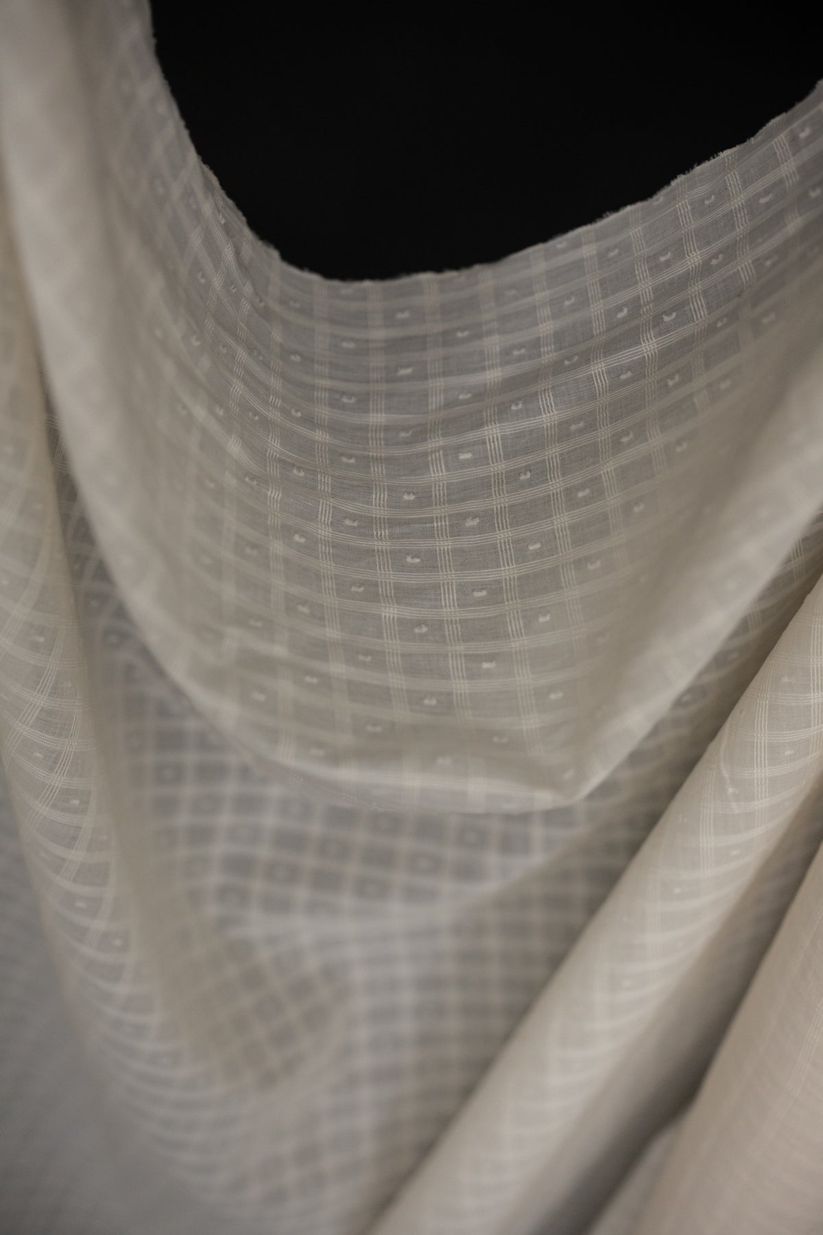 Natural Indian Cotton - Hazy Dobby