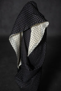 black white quilted indian cotton