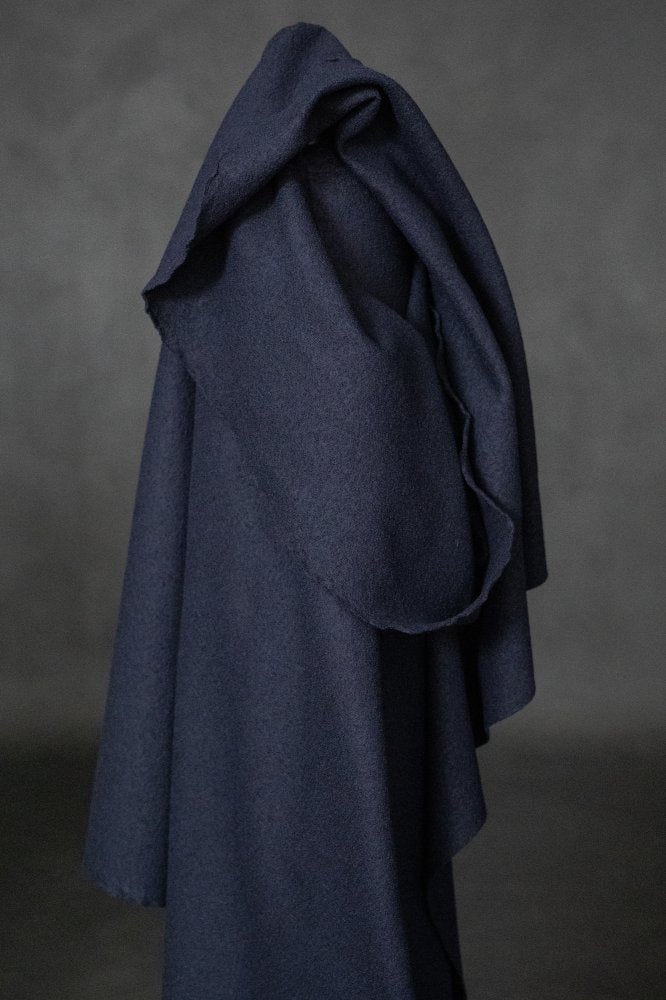 navy textured wool 