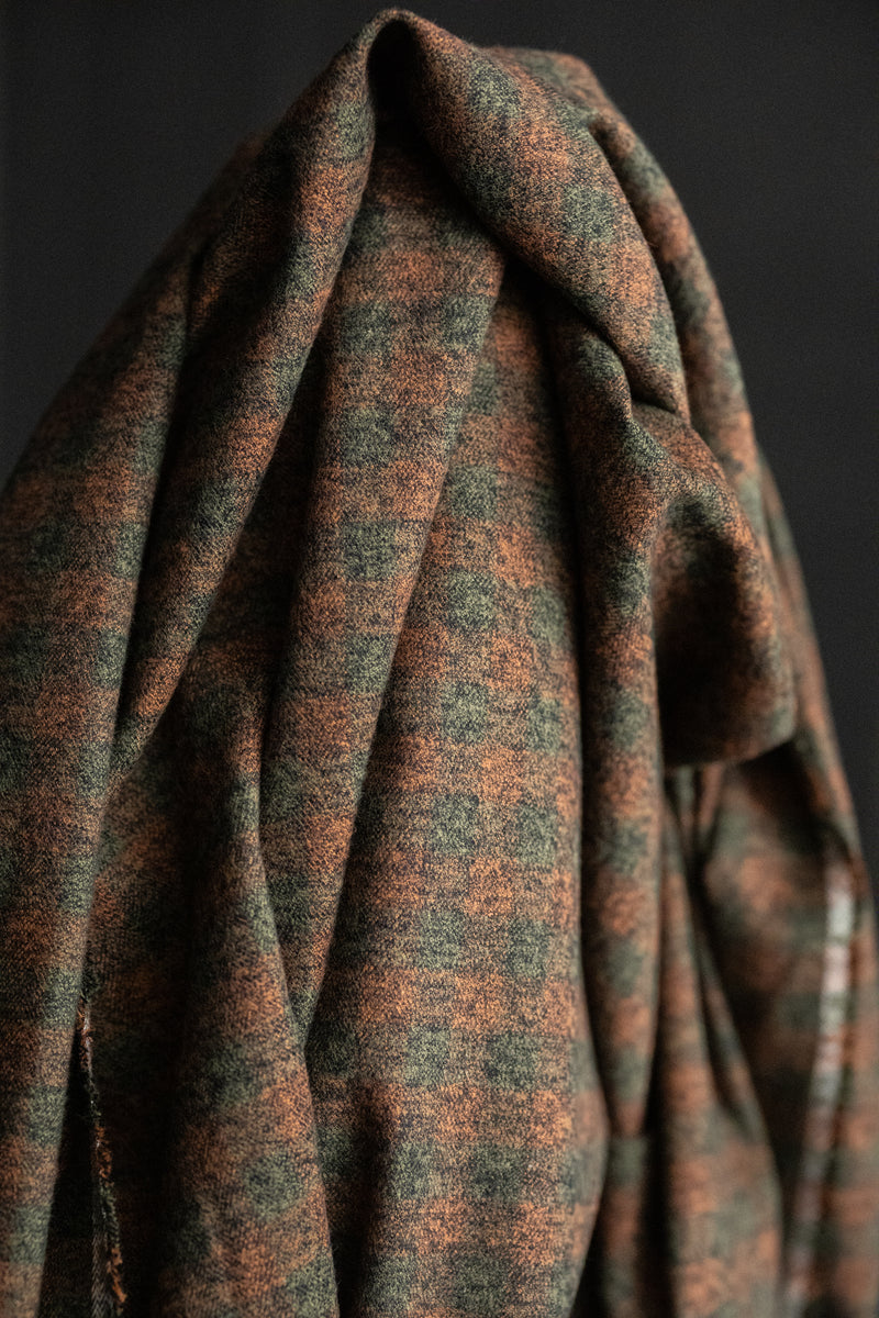 Japanese Brushed Cotton - Nori Check