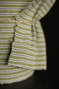 stripy green jute runner