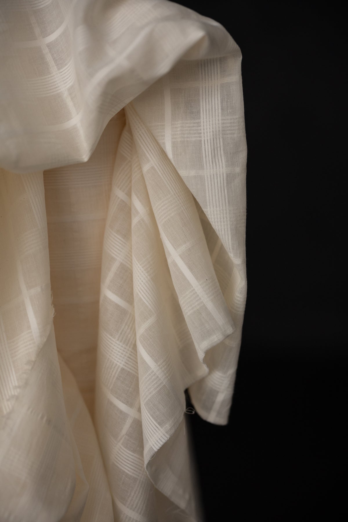 Natural Indian Cotton - Textured Check