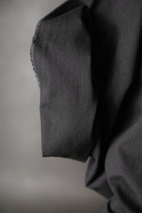 washed black denim fabric